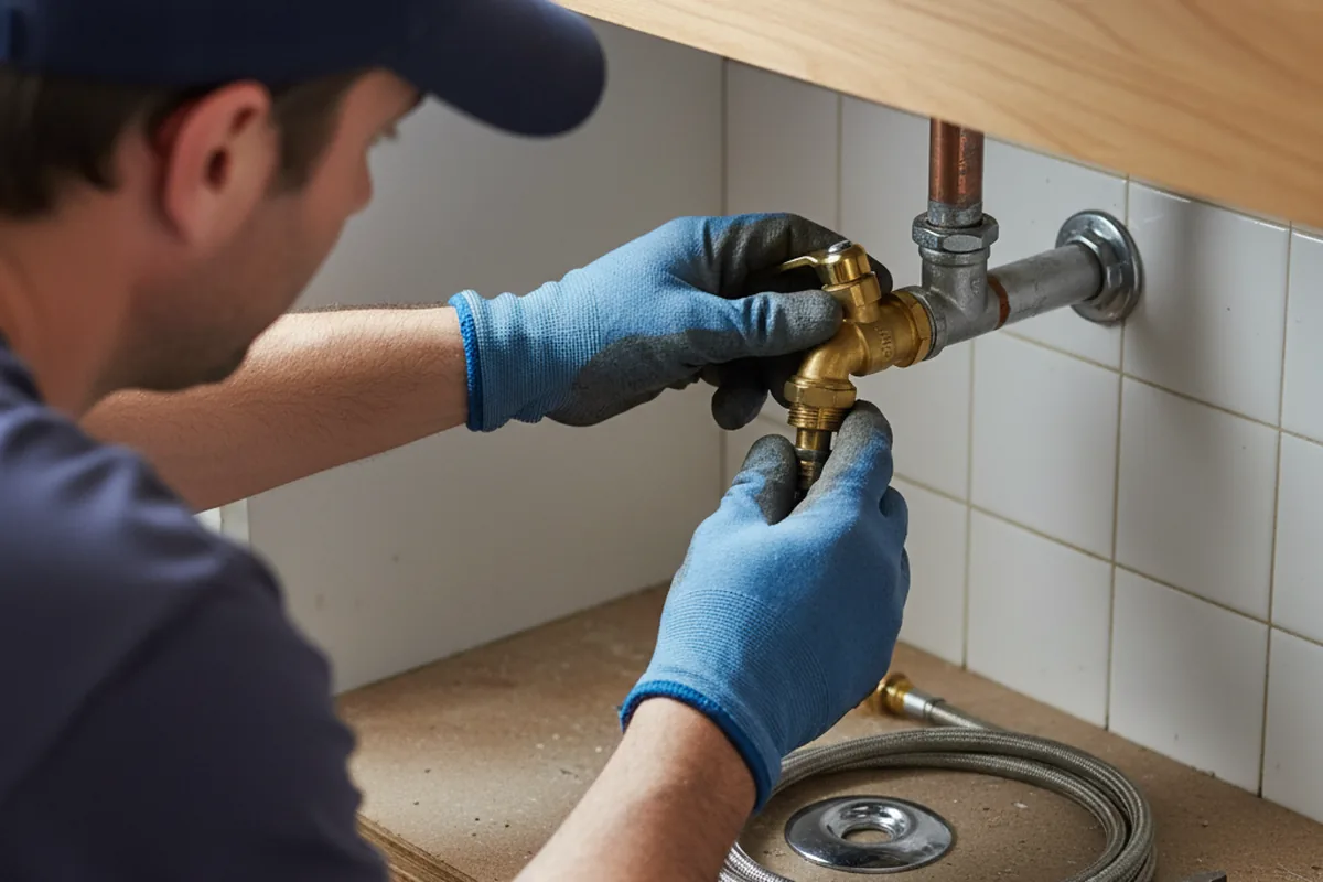 Shutoff valve and fitting work during Emergency Plumbing in Sangerfield